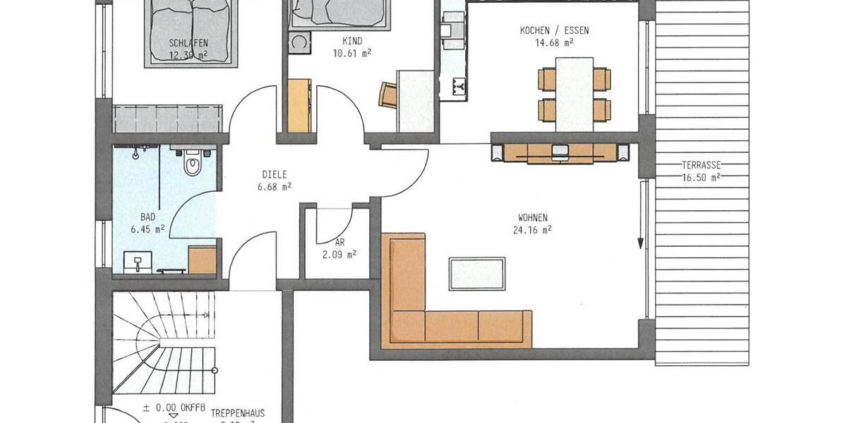 Erdgeschoßwohnung Büchlberg - 3 Zimmer, 83 m&sup2;, 1.000&euro; | Angebot:24419392