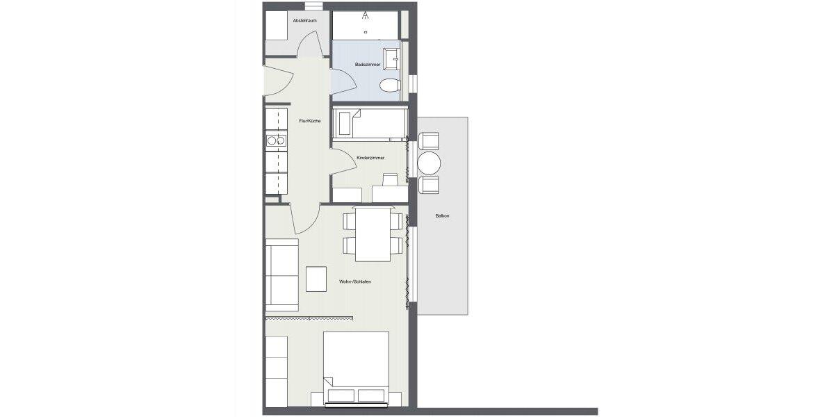 Etagenwohnung Waldkirchen - 2 Zimmer, 45 m&sup2;, 550&euro; | Angebot:26675046