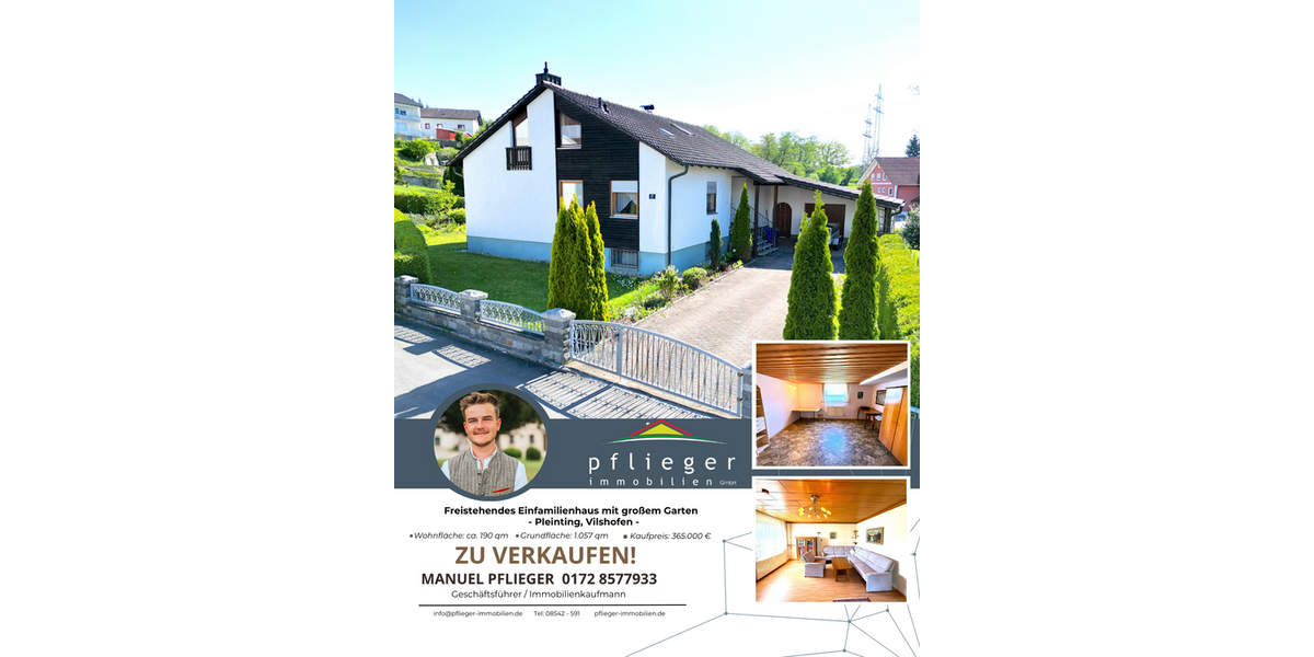 Einfamilienhaus Pleinting Pleinting - 7.5 Zimmer, 190 m&sup2;, 365.000&euro; | Angebot:20702270