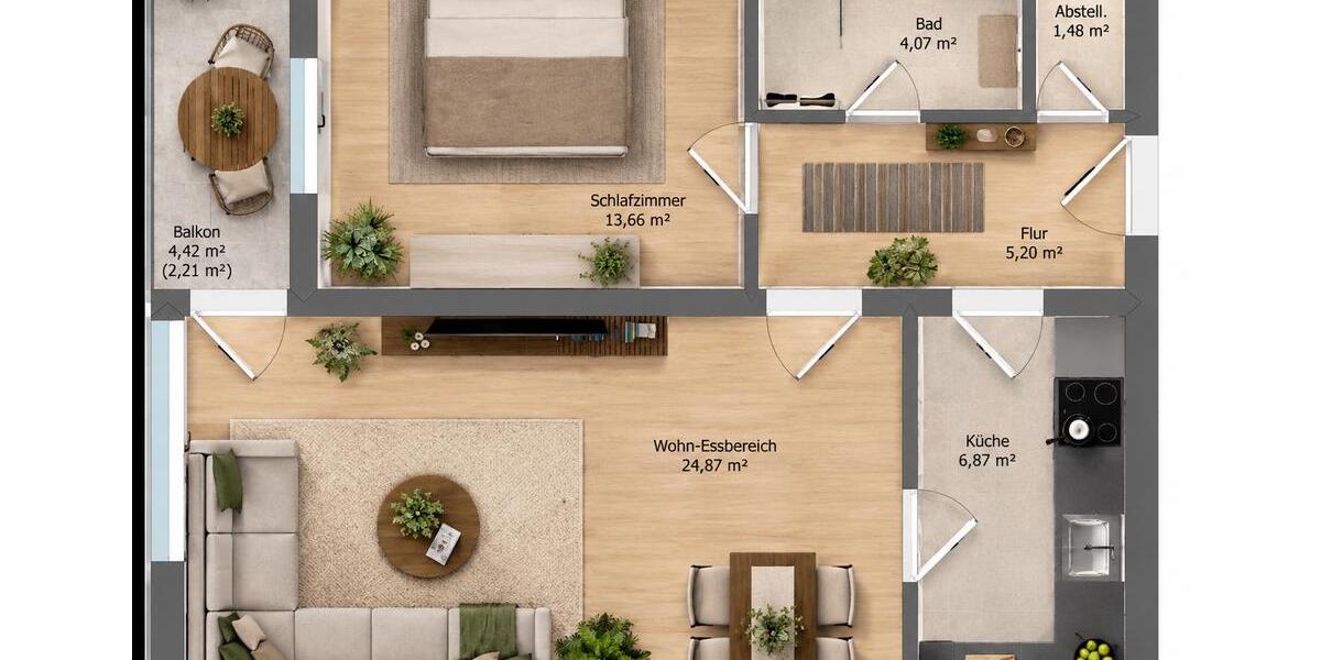 Etagenwohnung Vilshofen an der Donau - 2 Zimmer, 58 m&sup2;, 158.000&euro; | Angebot:27613367