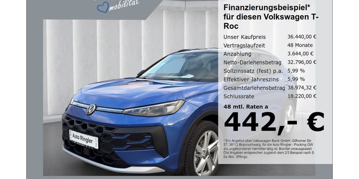 VW T-Roc 2.500 km 36.440 &euro; Pocking 94060