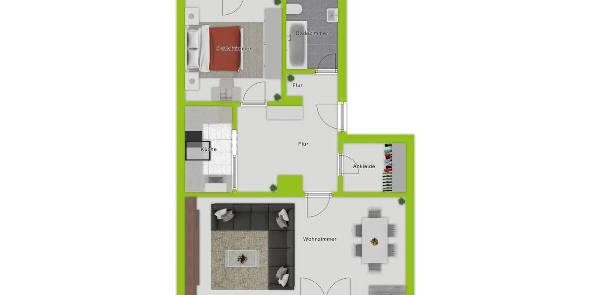 Dachgeschoßwohnung Passau Mühltal - 2.5 Zimmer, 58 m&sup2;, 680&euro; | Angebot:25641048