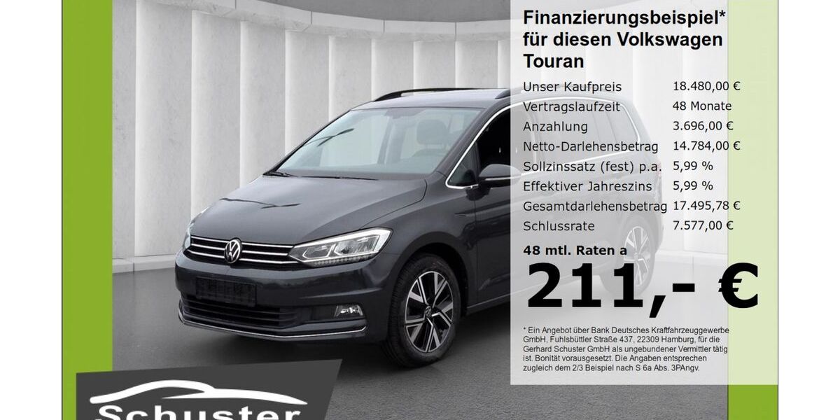 VW Touran 124.881 km 18.480 &euro; Ruhstorf 94099