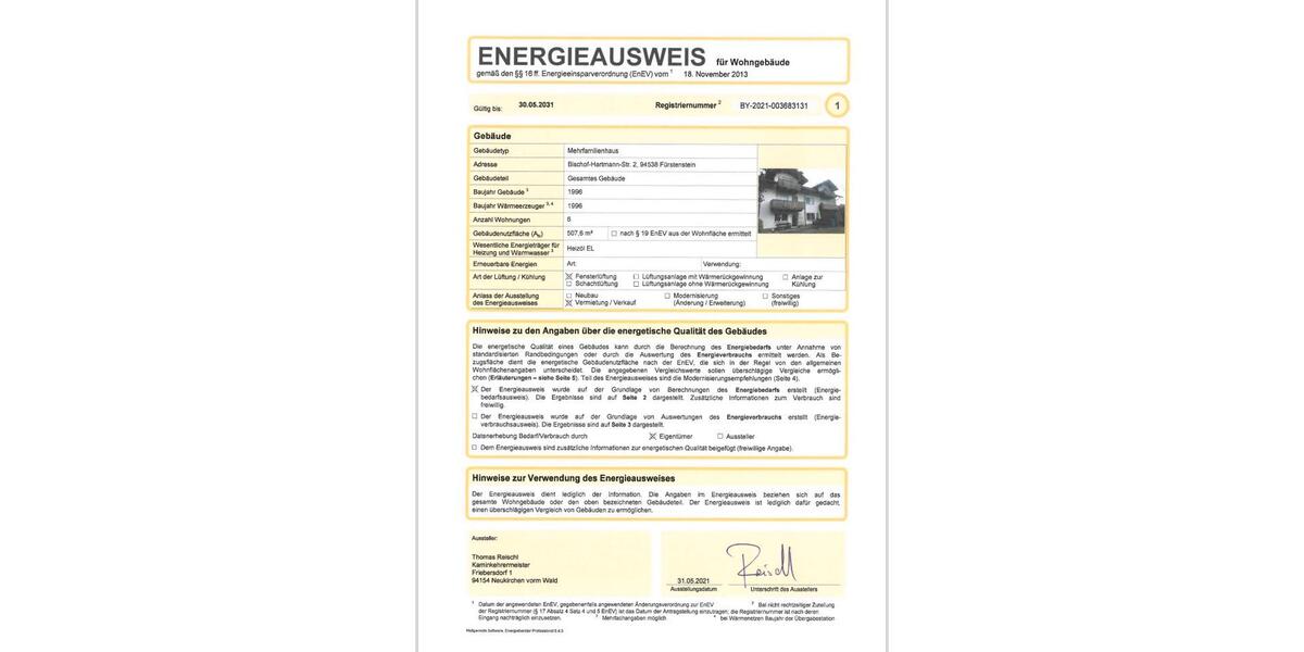 Dachgeschoßwohnung Fürstenzell - 2 Zimmer, 60 m&sup2;, 120.000&euro; | Angebot:24600384