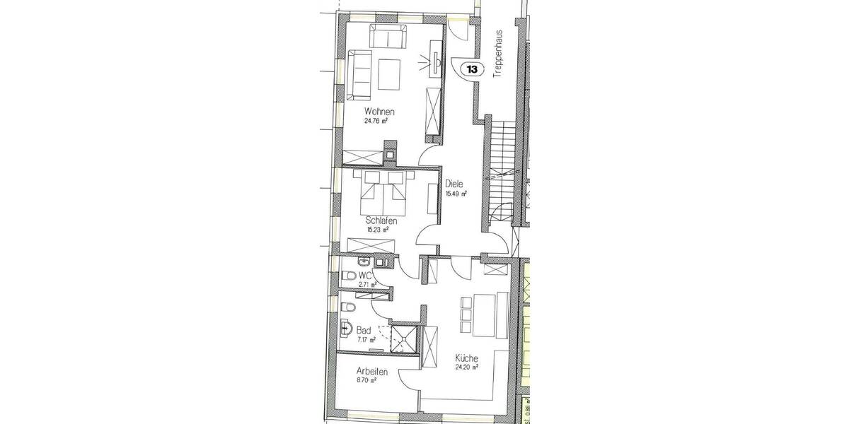 Etagenwohnung Bad Füssing / Egglfing am Inn Egglfing - 3 Zimmer, 101 m&sup2;, 275.000&euro; | Angebot:25769287