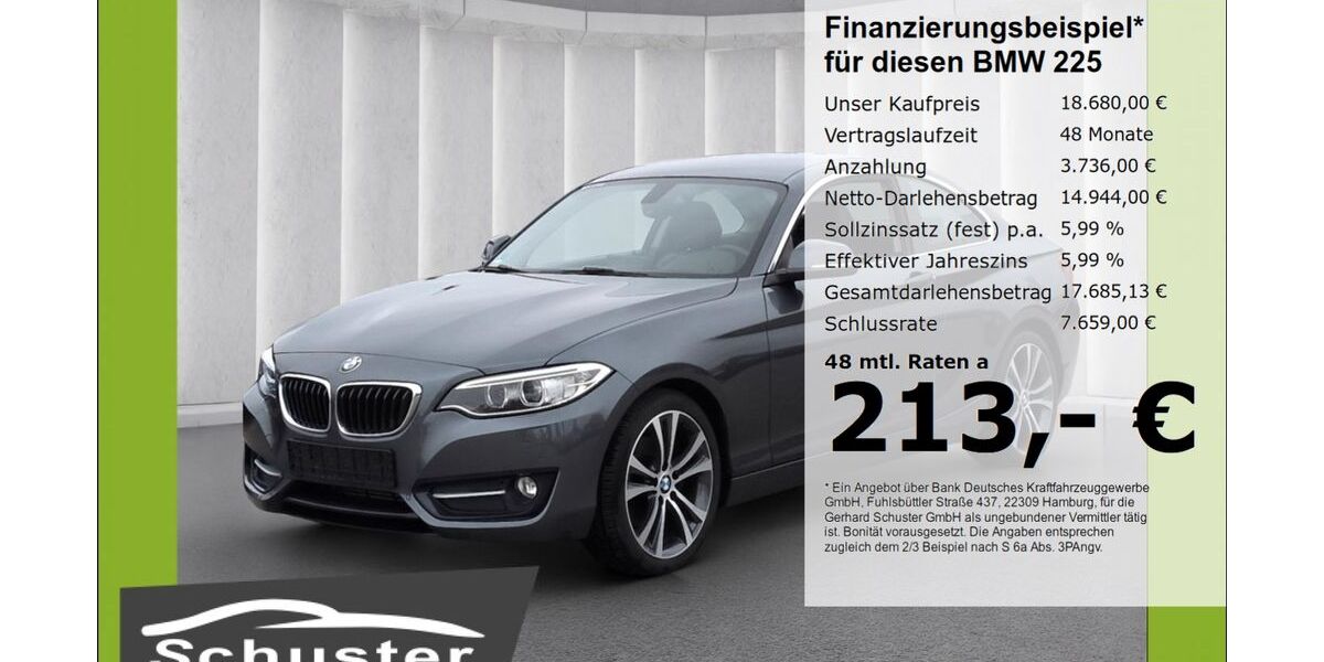 BMW 225 120.513 km 18.680 &euro; Ruhstorf 94099