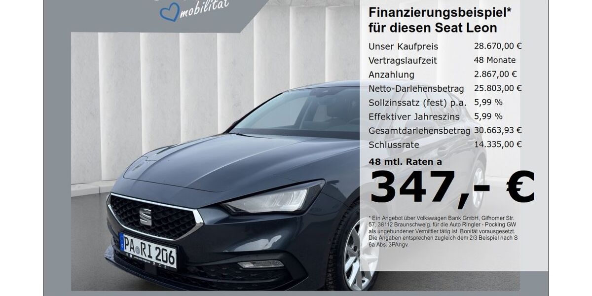 Seat Leon 2.500 km 28.670 &euro; Pocking 94060