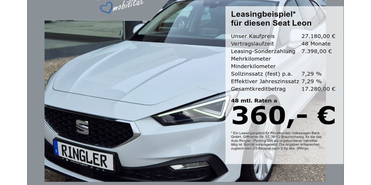 Seat Leon 16.900 km 27.180 &euro; Pocking 94060
