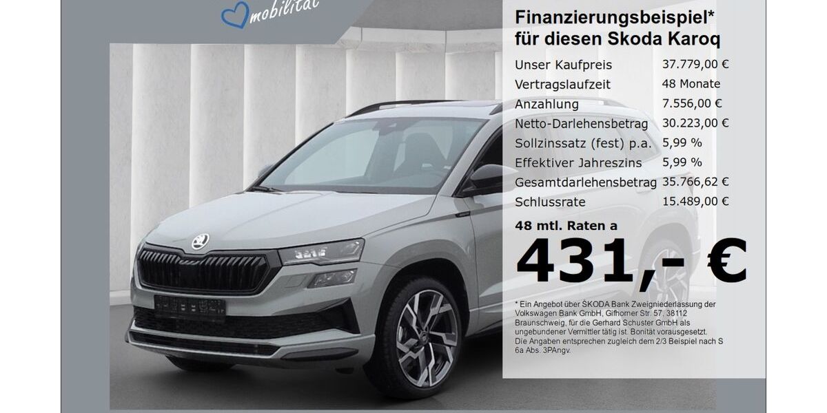 Skoda Karoq 1.450 km 37.679 &euro; Ruhstorf 94099