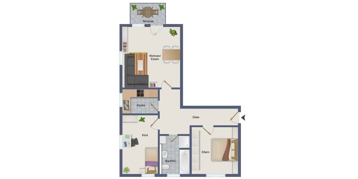 Etagenwohnung Passau Innstadt - 3 Zimmer, 68 m&sup2;, 268.000&euro; | Angebot:26094485