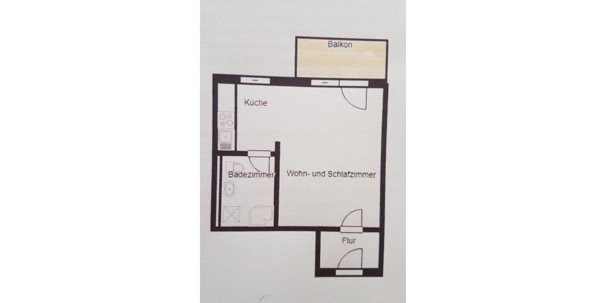 Etagenwohnung Passau Auerbach - 1 Zimmer, 31 m&sup2;, 430&euro; | Angebot:26050531