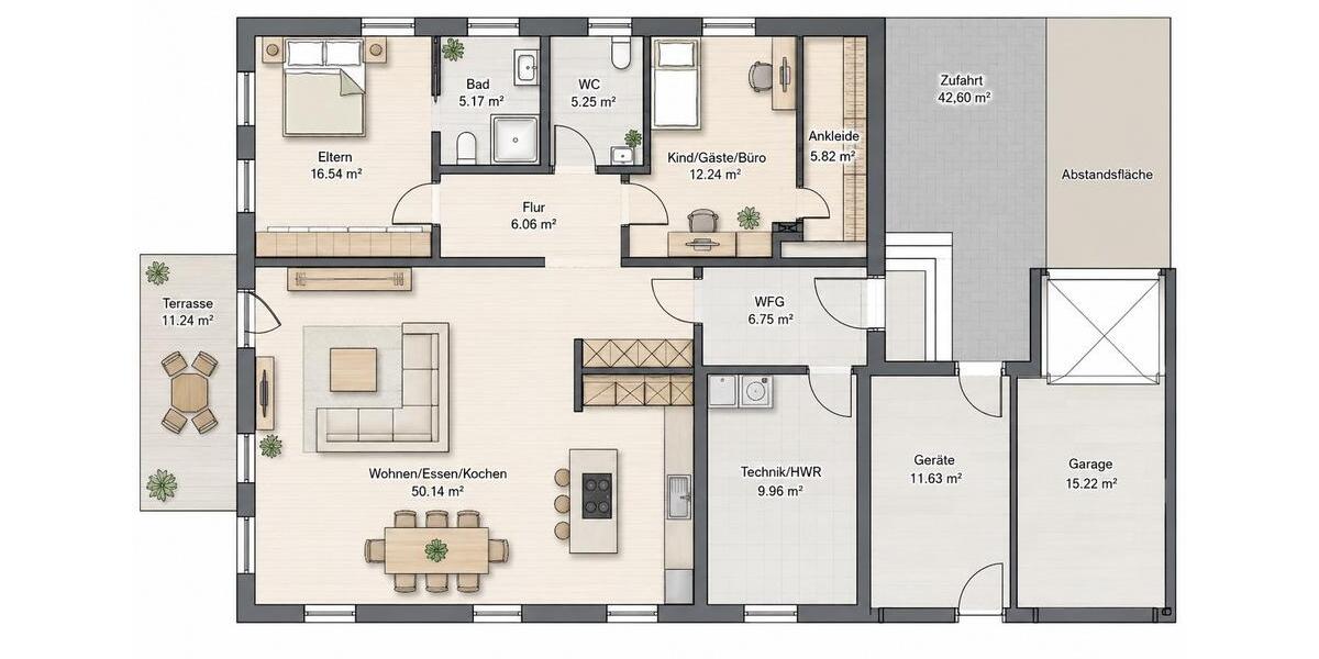 Bungalow Haarbach - 3 Zimmer, 130 m&sup2;, 579.000&euro; | Angebot:26788068