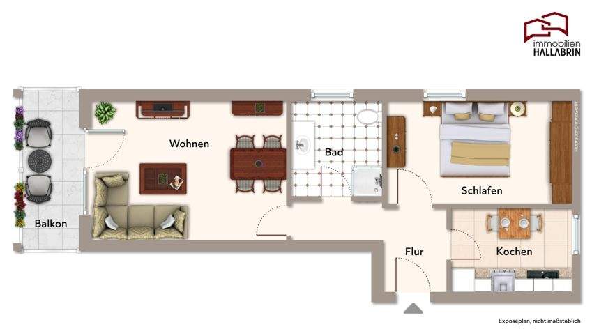 Etagenwohnung Bad Füssing / Würding Würding - 2 Zimmer, 48 m&sup2;, 120.000&euro; | Angebot:25703928