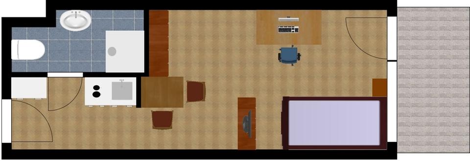 Etagenwohnung Passau Mühltal - 1 Zimmer, 22 m&sup2;, 320&euro; | Angebot:25990718