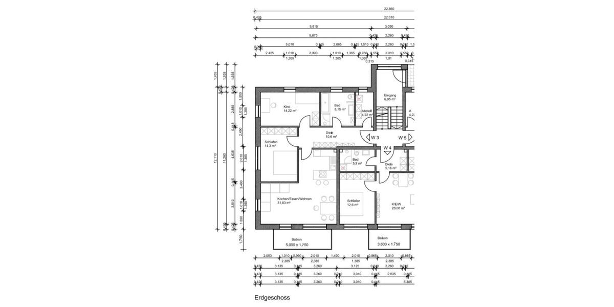 Etagenwohnung Eging am See - 3 Zimmer, 88 m&sup2;, 850&euro; | Angebot:25293774
